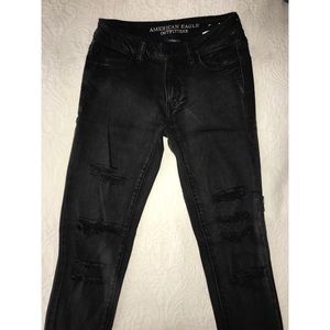 American Eagle Outfitters distressed black jeans